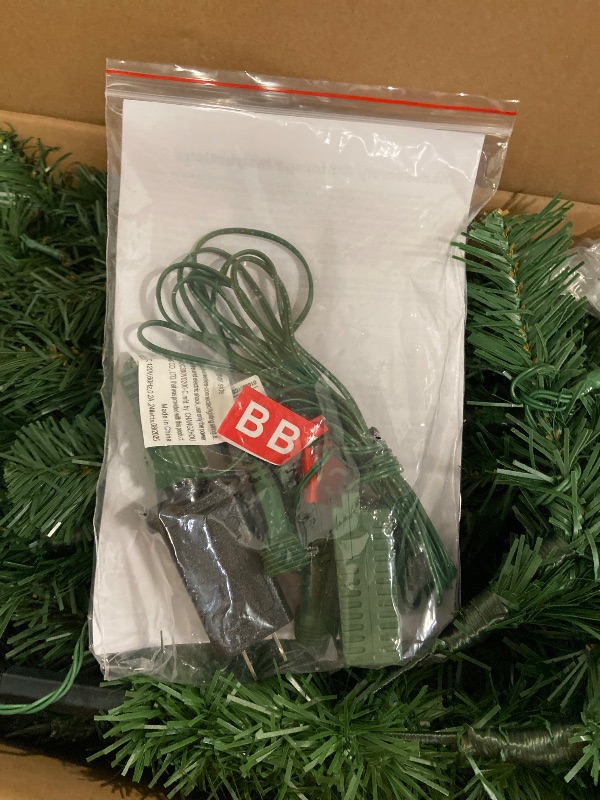 Photo 1 of Annecy 6ft Pre-Lit Christmas Tree, Green Artificial Full Spruce Christmas Tree for Home, Office, Party Decoration w/ 970 Branch Tips, 250 Warm White & Multi-Color Lights, Metal Hinges&Base,Green 6 ft