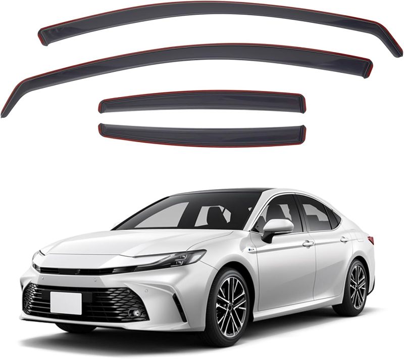 Photo 1 of in-Channel Rain Guards for Toyota Camry 2025 2026 Side Windows Visors Vent Deflectors Shades 4Pcs LE SE XLE XSE
