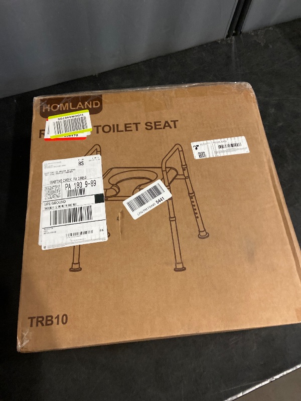 Photo 1 of HOMLAND Raised Toilet Seat with Handles, Toilet Seat Riser for Seniors with Adjustable Height & Width, FSA/HSA Eligible 400lb Handicap Elevated Toilet Seat for Elderly, Pregnant, Fit Any Toilet