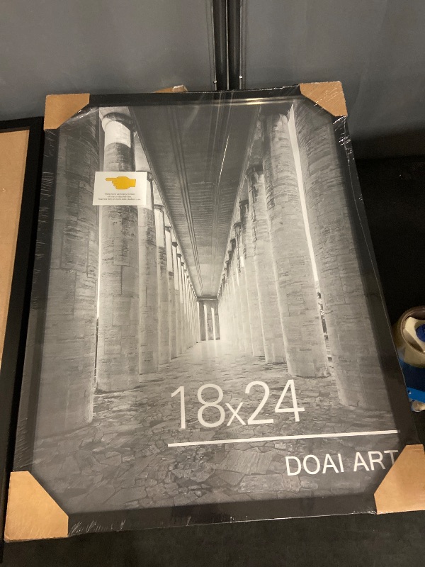Photo 1 of DOAI ART 18x24 Poster Frame 2 Pack, Black 18 x 24 Picture Frames for Horizontal or Vertical Wall Mounting, Scratch-proof Safe and Artistic Large Photo Frame Wall Art
