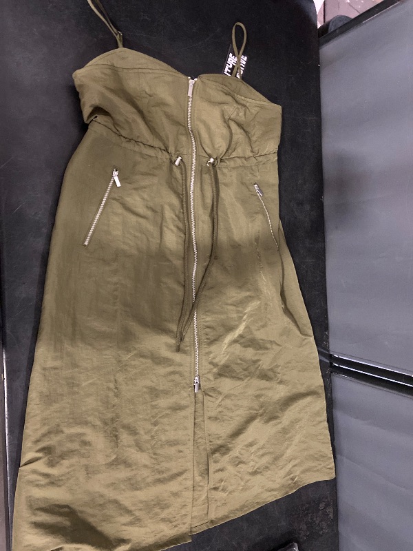 Photo 1 of Size L Future Collective Women's Nylon Zip-Front Midi Dress