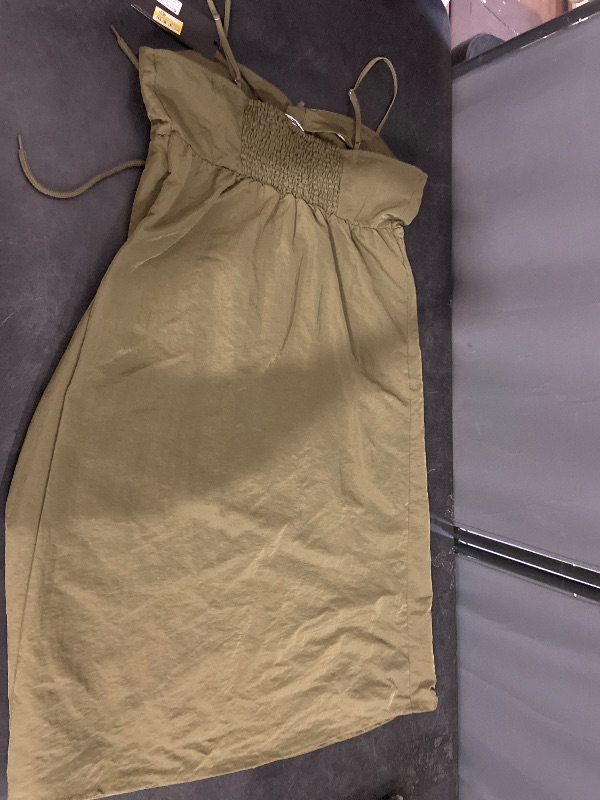 Photo 1 of Size L Future Collective Women's Nylon Zip-Front Midi Dress