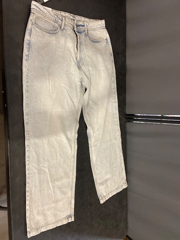 Photo 1 of 34x32 Men's Baggy Fit Jeans - Original Use™ Light Wash Midweight Denim, Straight Leg, Regular Rise, Fly Button Closure