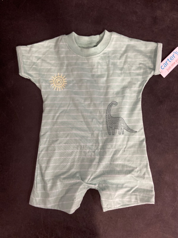 Photo 1 of Size 6M Carter's Just One You Baby Boys' Striped Scenic Dino Romper, - Green