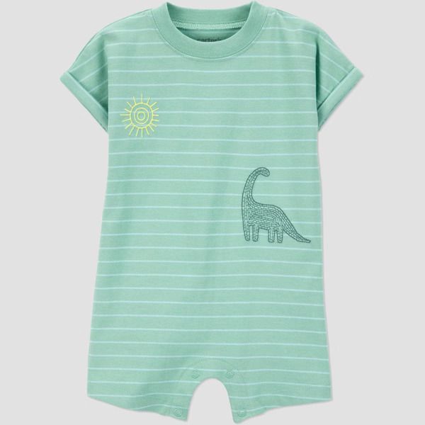 Photo 1 of Size 6M Carter's Just One You Baby Boys' Striped Scenic Dino Romper, - Green