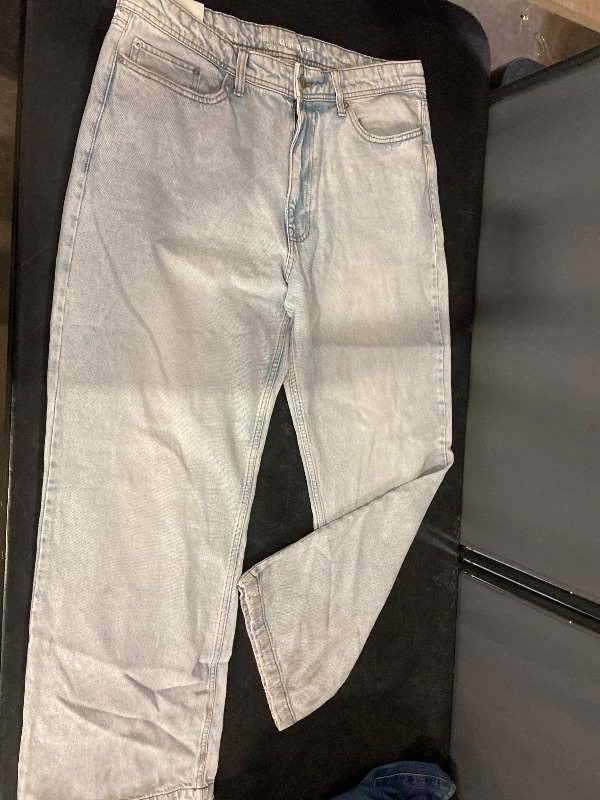 Photo 1 of 38x32 Men's Baggy Fit Jeans - Original Use™ Light Wash 38x32: Midweight Denim, Straight Leg, Fly Button Closure