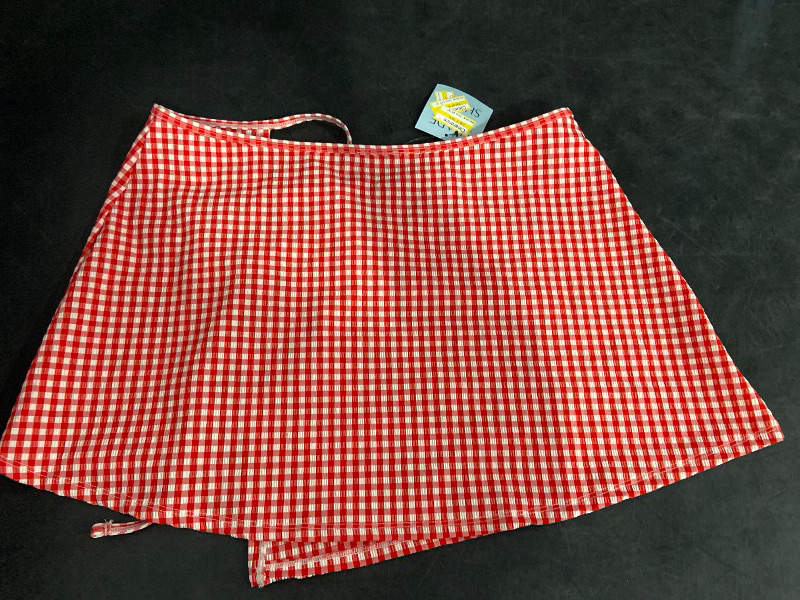 Photo 1 of SIZE M Women's Gingham Cover up Skirt - Shade & Shore™ Red M
