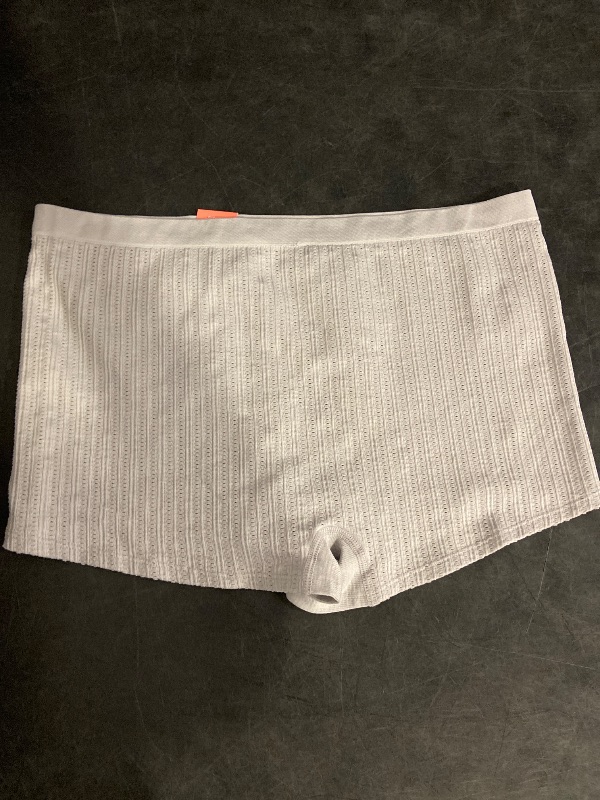 Photo 1 of 2X Women's Seamless Boy Shorts Underwear - Auden™ Gray 2X: Lightweight Nylon Spandex Blend, Mid Rise, Pull-on