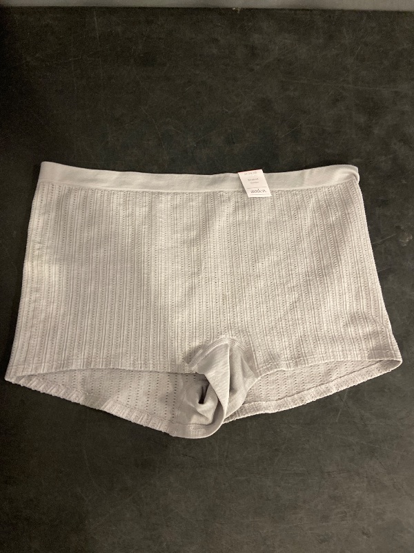 Photo 1 of 2X Women's Seamless Boy Shorts Underwear - Auden™ Gray 2X: Lightweight Nylon Spandex Blend, Mid Rise, Pull-on