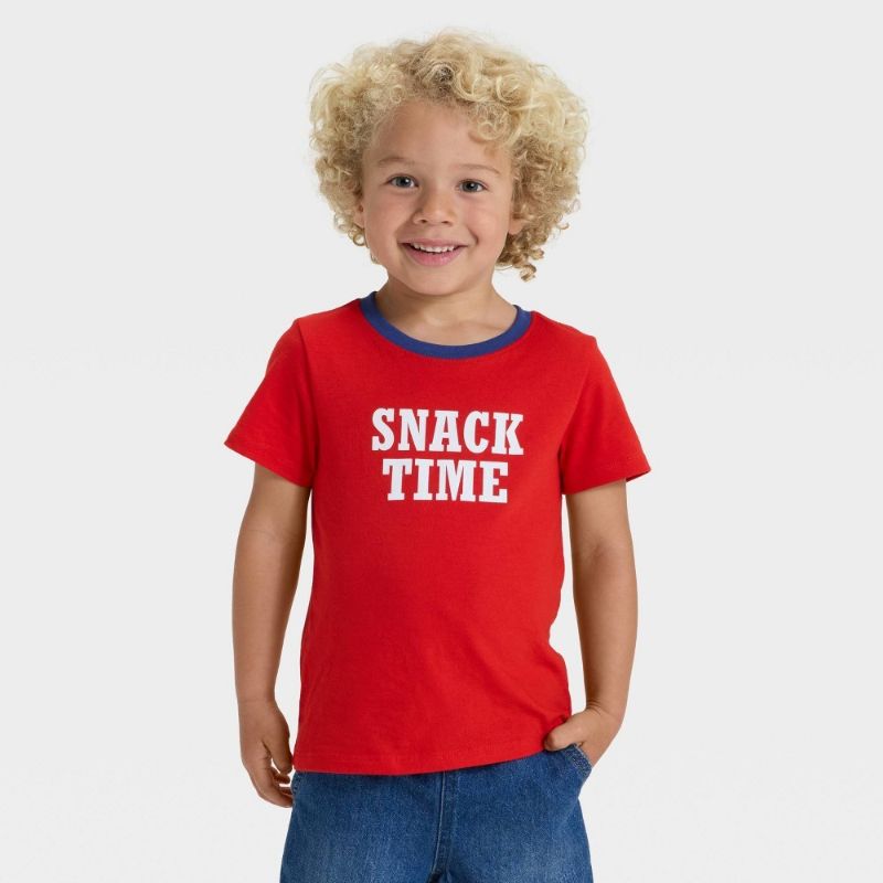 Photo 1 of 5T Toddler Boys' Short Sleeve Graphic T-Shirt - Cat & Jack™ Red