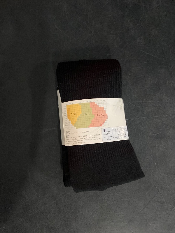 Photo 1 of M/L Women's Ribbed Fleece Lined Tights - a New Day™ Black M/L
