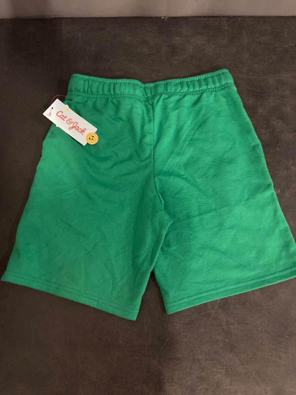 Photo 1 of L (10-12) Boys' Pull-on Shorts - Cat & Jack™ Green L: French Terry, Drawstring Waist, 7.5" Inseam