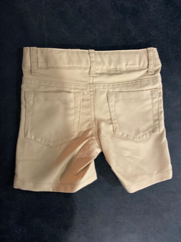 Photo 1 of 12m Toddler Boys' Quick Dry Chino Shorts - Cat & Jack™ Khaki 12M: Adjustable Waist, Mid-Rise, Twill Fabric
