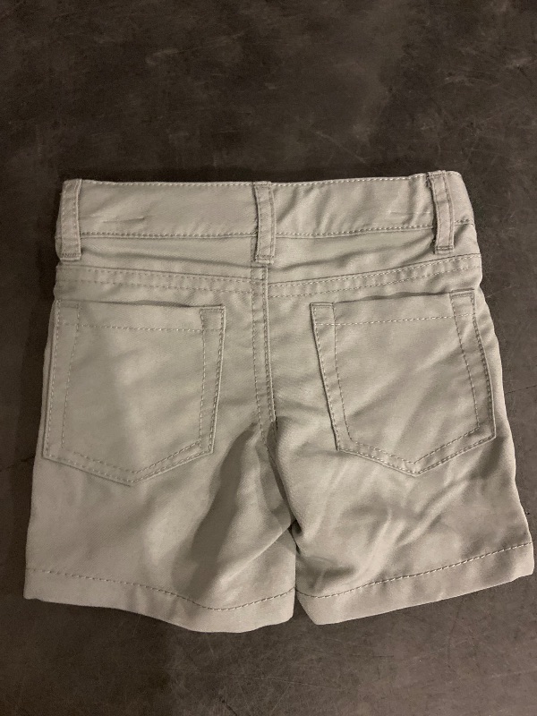 Photo 1 of 12m Toddler Boys' Quick Dry Chino Shorts - Cat & Jack™ Gray 12M: Adjustable Waistband, Mid-Rise, Machine Washable, Twill Fabric