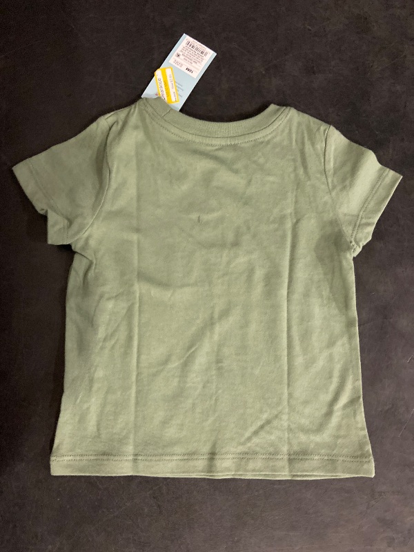 Photo 1 of Size 18M Toddler Boys' Short Sleeve Jersey Knit Solid T-Shirt - Cat & Jack™ Green 18M: Crew Neck, Pullover