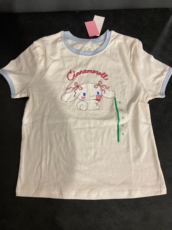 Photo 1 of Size M Women's Cinnamoroll Short Sleeve Graphic Baby T-Shirt - Ivory M