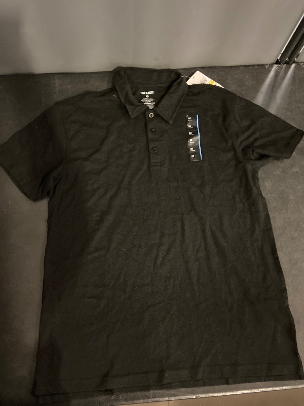 Photo 1 of Size M True Classic Men's Short Sleeve Collar Neck Classic Polo Shirt - Black M