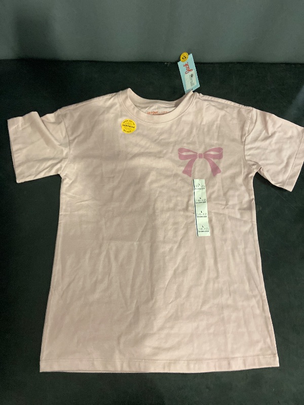 Photo 1 of Size L (10/12) Girls' Short Sleeve Oversized Seoul Graphic T-Shirt - Cat & Jack™ Dusty Pink L