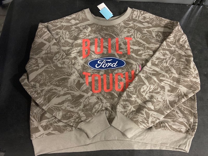 Photo 1 of Size L Women's Built Tough Ford Graphic Sweatshirt - Brown