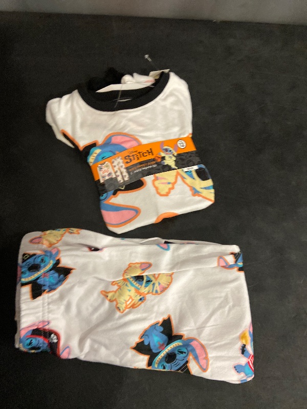 Photo 1 of Size 12 Kids' Stitch Halloween 2pc Sleep Pajama Set - White 12