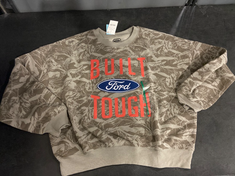 Photo 1 of Size S Women's Built Tough Ford Graphic Sweatshirt - Brown