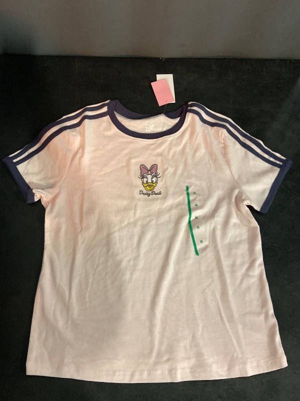 Photo 1 of Size M Women's Daisy Duck Short Sleeve Graphic Baby T-Shirt - Light Pink M