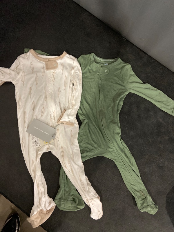 Photo 1 of 6-9M - Baby Boys' 2pk So Very Soft Modal Blend Sleep N' Play - Cloud Island™ Green 6-9M: Footed Pajamas, Mitten Cuff