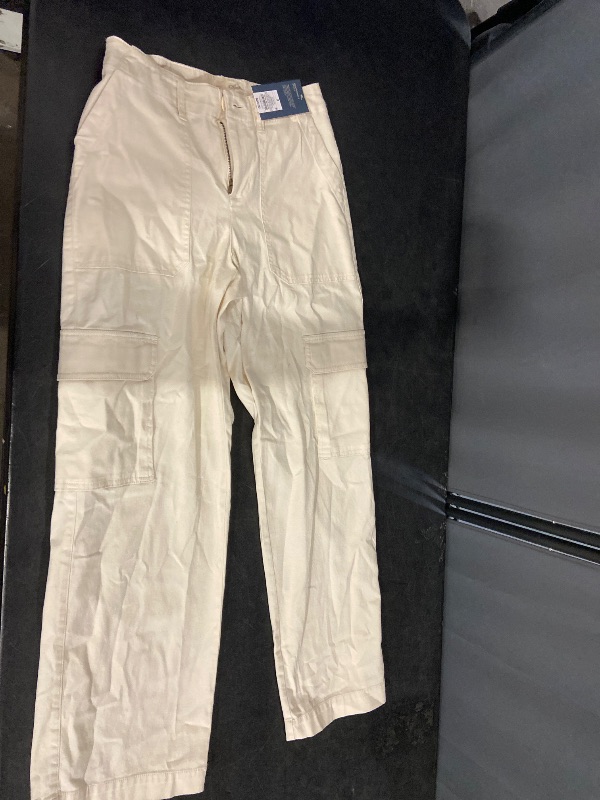 Photo 1 of Size 2 Women's Mid-Rise Utility Cargo Pants - Universal Thread™ Cream 2
