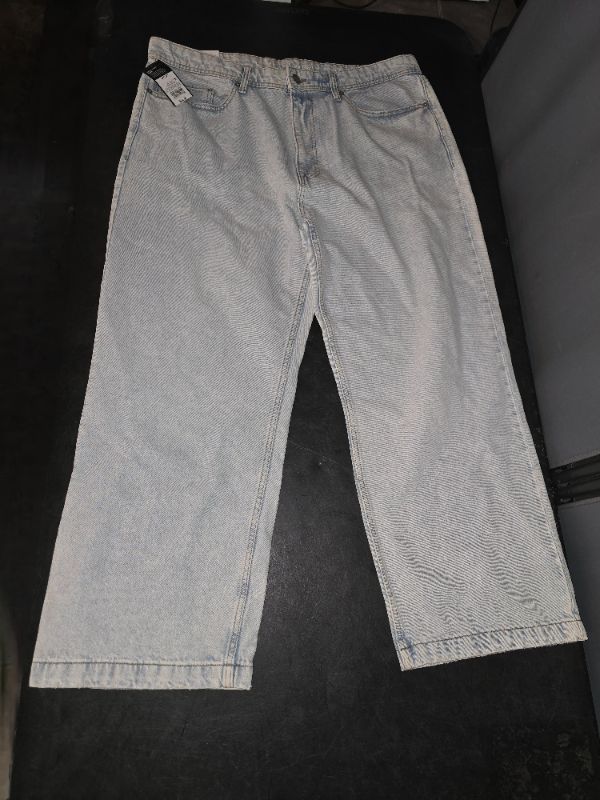 Photo 1 of 40x30: Men's Baggy Fit Jeans - Original Use™ Light Wash Midweight Denim, Straight Leg, Regular Rise, Fly Button Closure