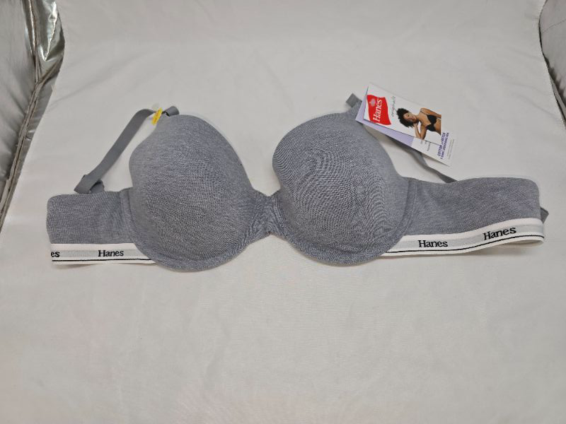 Photo 1 of 38 B Hanes Originals Stretch Cotton Underwire T-Shirt Bra Concrete Pe Heather