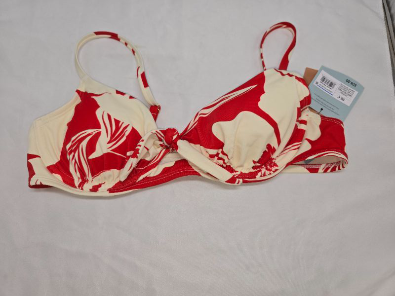 Photo 1 of 36C Xhilaration Black Embroidered Racerback Bikini Top Swimwear