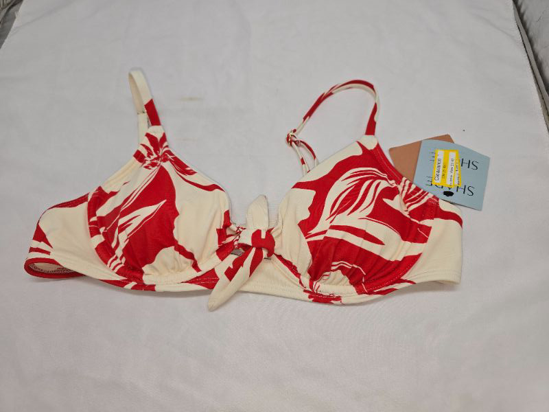 Photo 1 of 36 B Xhilaration Floral Ruffled Triangle Bikini Top Swimwear 