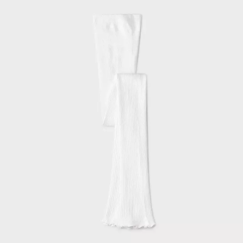 Photo 1 of 7-10 (m) Girls' Footless Ribbed Tights - Cat & Jack™