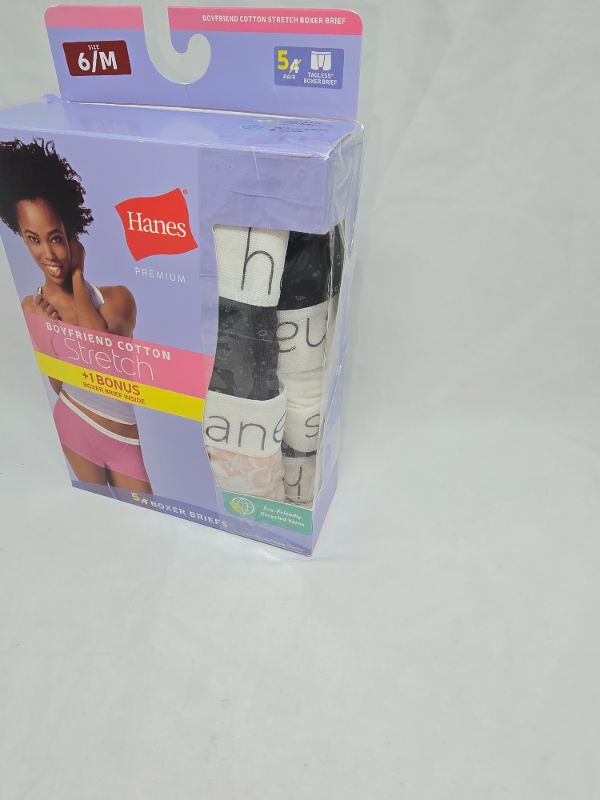 Photo 1 of M Hanes Premium Women's 4pk Boyfriend Cotton Stretch Boxer Briefs - 