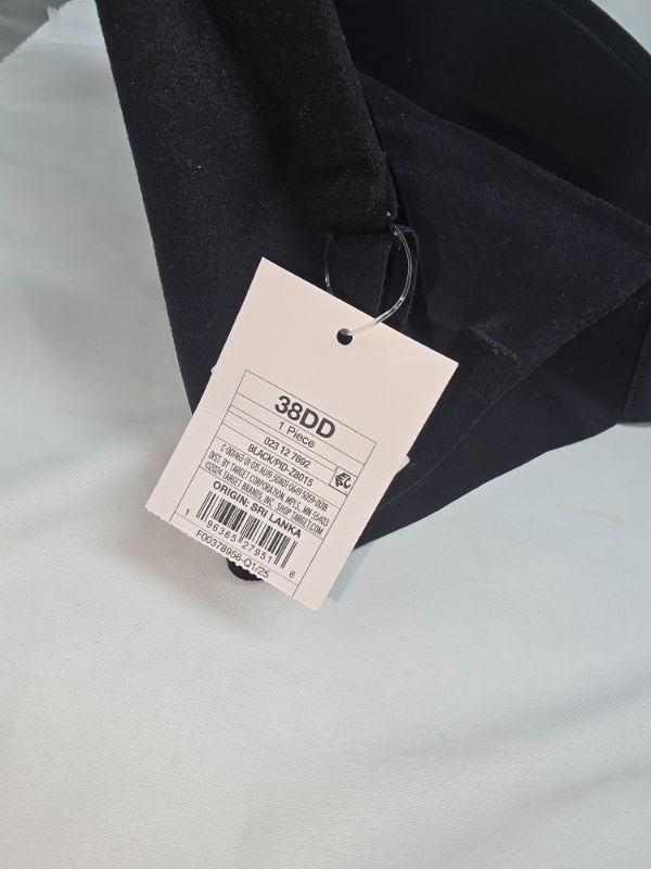 Photo 1 of 38DD Women's Light Lift Plunge Bra - Auden™ Black 38DD: Adjustable Strap, Back Hook, Solid Pattern, Hand Wash