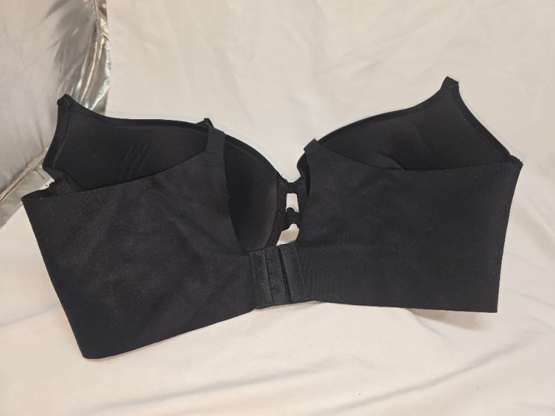 Photo 1 of 38DD Women's Light Lift Plunge Bra - Auden™ Black 38DD: Adjustable Strap, Back Hook, Solid Pattern, Hand Wash