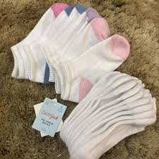 Photo 1 of Girls' 10pk Low Socks - Cat & Jack™ White