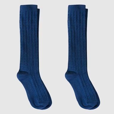 Photo 1 of Girls' 2pk Knee-High Socks Navy - Cat & Jack™