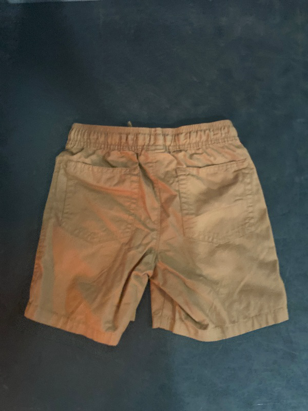 View 3 of (XS) Boys' 'Above the Knee' Pull-on Shorts - Cat & Jack™ Brown XS: Cotton Twill, Mid Rise, Drawstring Waist, Side & Back Pockets