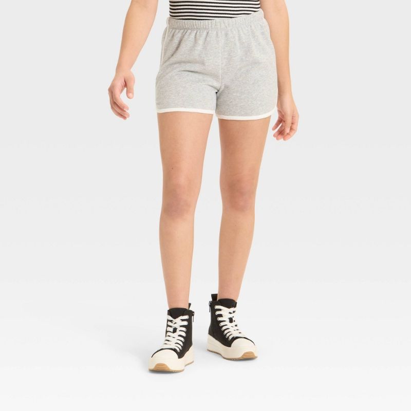 Photo 1 of Size S (6-7)Girls' French Terry Dolphin Shorts - Art Class™ Heather Gray S