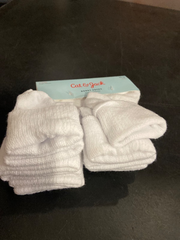 Photo 1 of 2T-3T Toddler 6pk Low Cut Bobby Socks - Cat & Jack™ White 2T-3T: Knit, Turnback Cuff