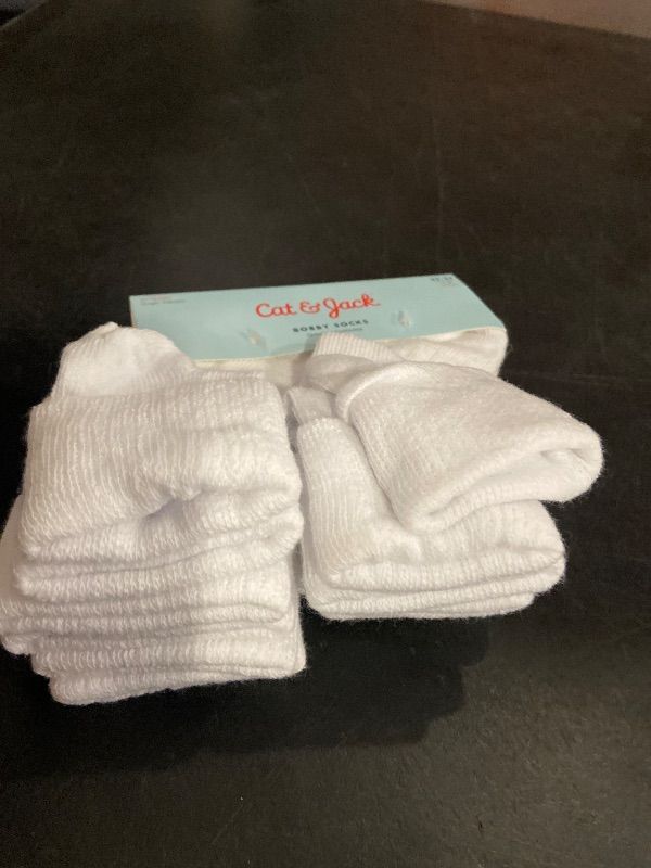 Photo 1 of 2T-3T Toddler 6pk Low Cut Bobby Socks - Cat & Jack™ White 2T-3T: Knit, Turnback Cuff