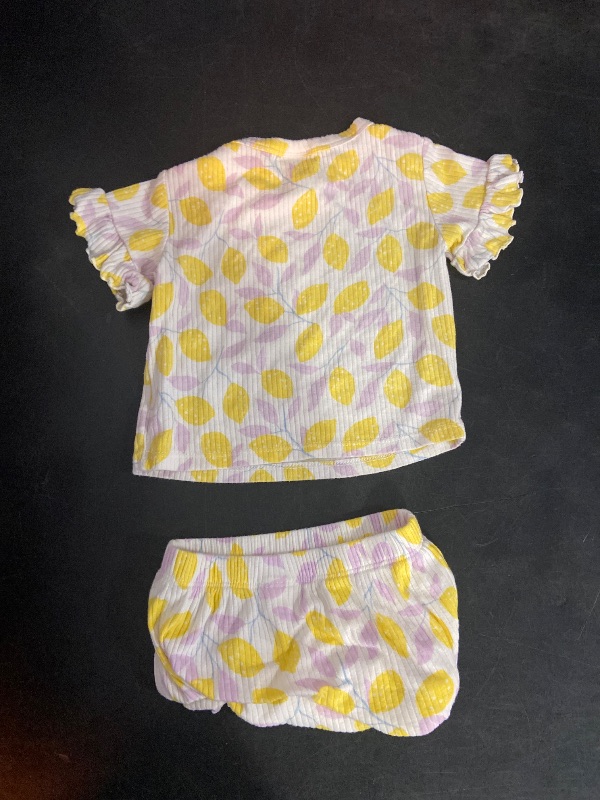 Photo 1 of Size 12m Cat & Jack | Matching Sets | Cat Jack Yellow Lemon And Purple Leaf Tee Bloomer Set