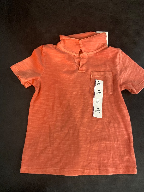 Photo 1 of 3T Toddler Boys' Short Sleeve Polo T-Shirt - Cat & Jack™ Orange 3T