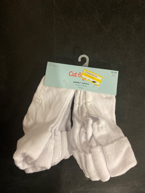 Photo 1 of 4T-5T Toddler 6pk Low Cut Bobby Socks - Cat & Jack™ White : Knit, Turnback Cuff