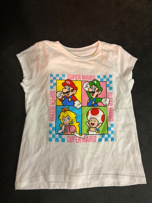 Photo 1 of Size (4-5)Super Mario Girls Checkered Grid Mario Luigi Peach Toad