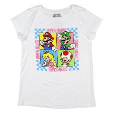 Photo 1 of Size (4-5)Super Mario Girls Checkered Grid Mario Luigi Peach Toad