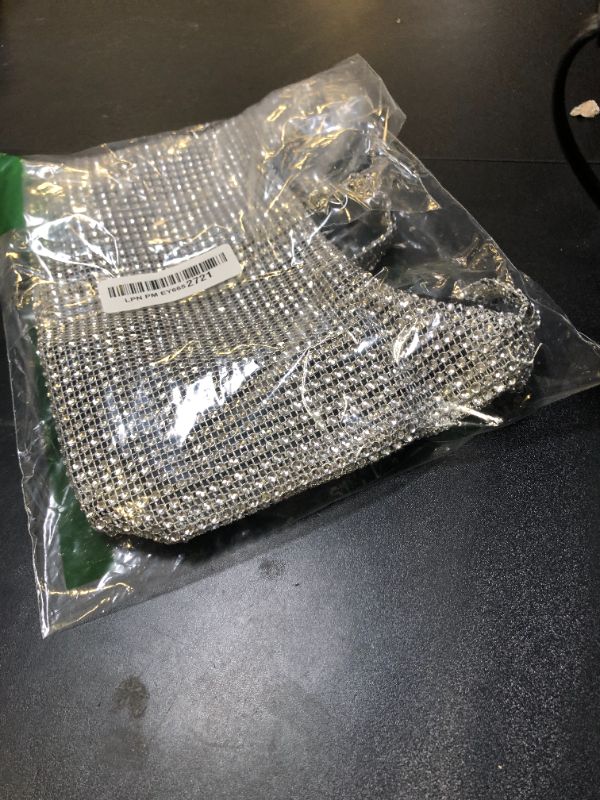 Photo 1 of OSDUE Clutch Purse, Evening Bag for Women Zipper Shoulder Bag for Wedding and Party Accessories Wedding Shiny Silver