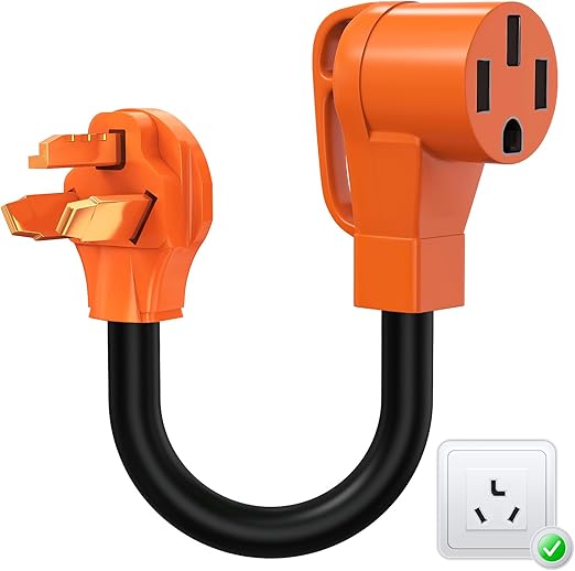 Photo 1 of Tera Adapter Cord NEMA 10-30P to 14-50R: for All Level 2 EVs RVs Tesla Heavy Duty 30 Amp Male Dryer to 50 Amp Female Conversion Adapter with Grip Handle ETL UL TSCA Listed STW 10 Gauge