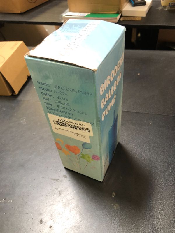 Photo 1 of Birodeko Electric Air Balloon Pump - 260 Balloon Pump Air Inflator Party Air Blower Pump for All Balloons | Great for Long Animal Twisty Curly Balloon, Foil Balloons (Sky Blue)